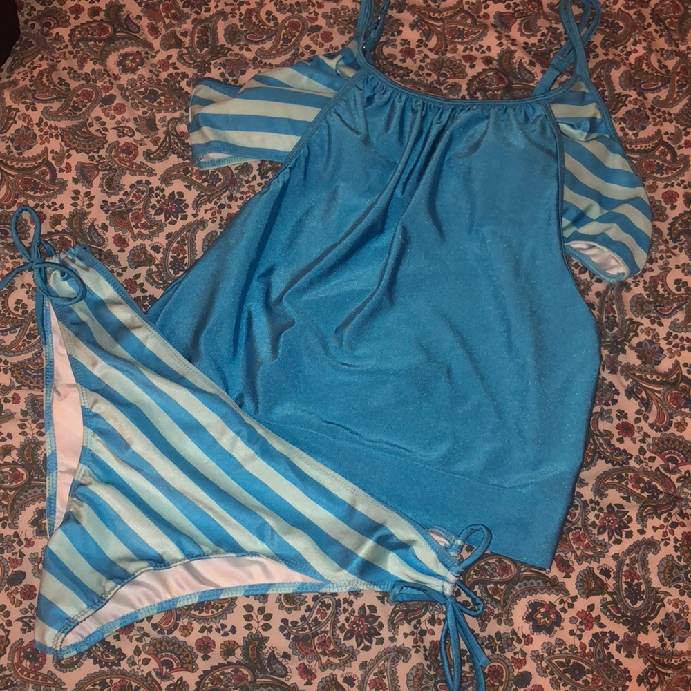 Medium blue tankini